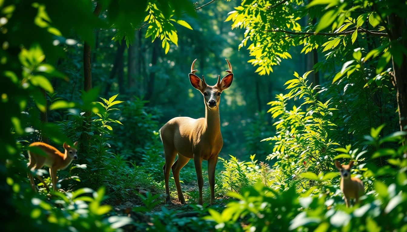 Experience the beauty of nature with www.sudswild.com showcasing a deer in a lush forest.