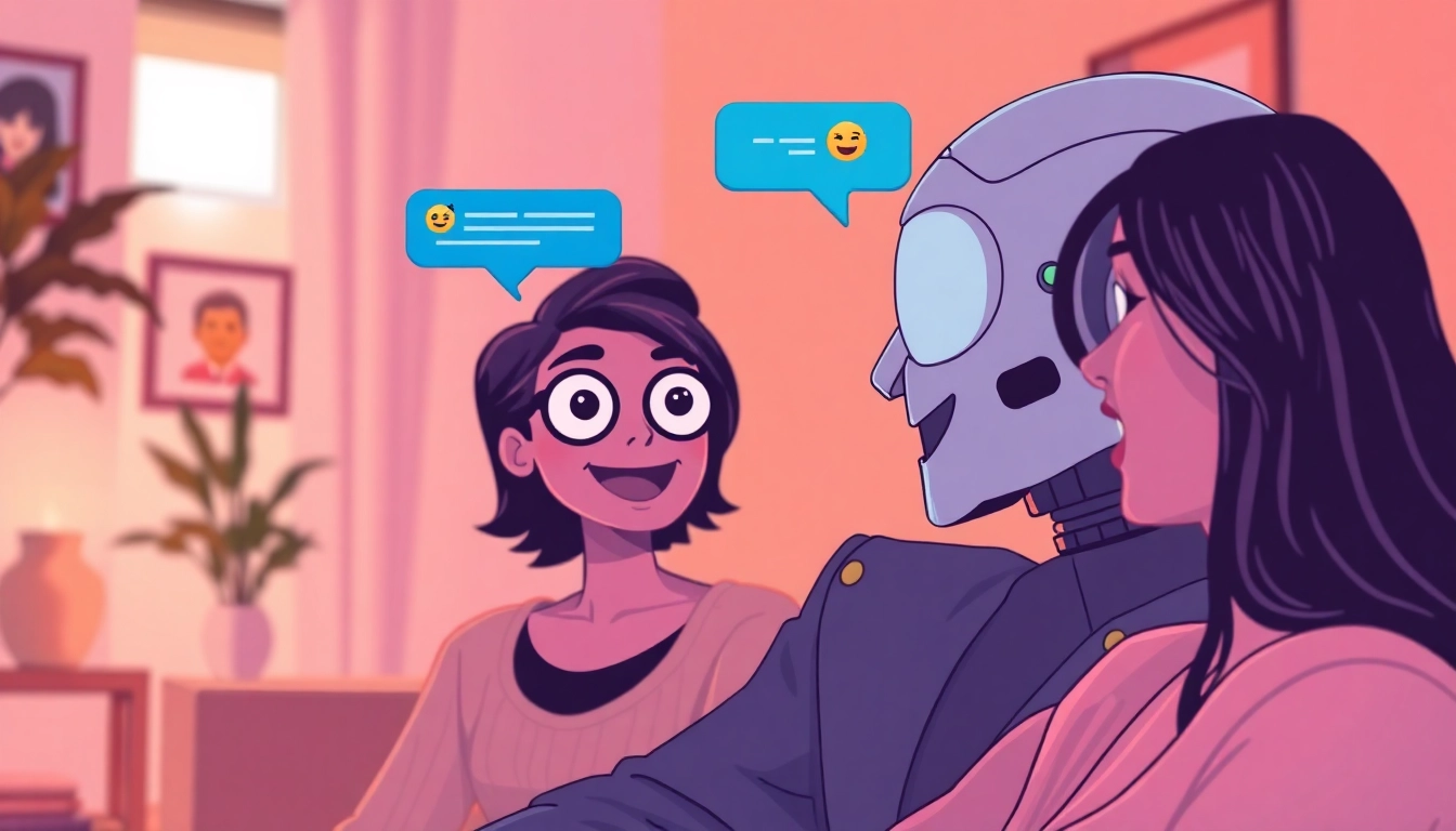 Engaging conversation featuring dirty talk ai with a friendly AI character in an inviting digital setting.
