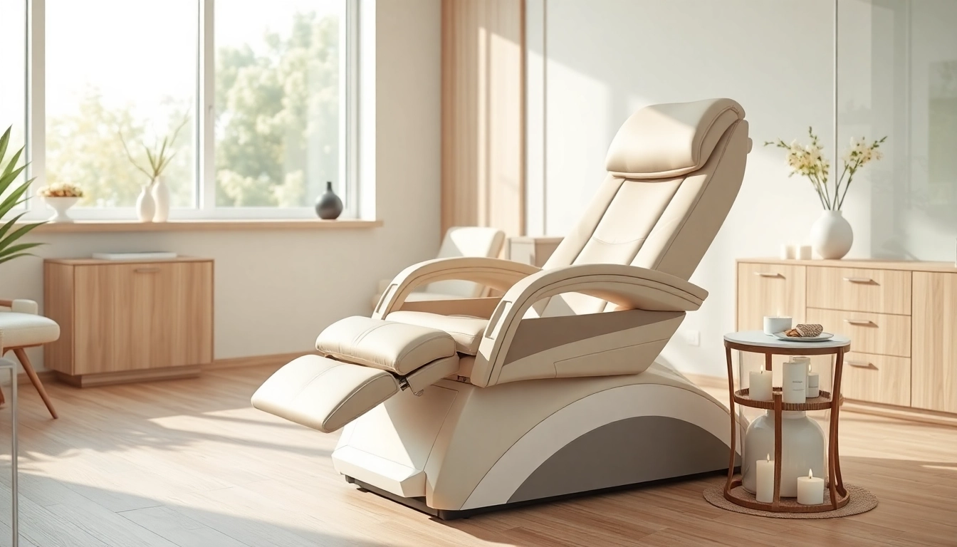 Liege Kosmetik in einem eleganten Spa mit ergonomischem Design und weicher Polsterung.