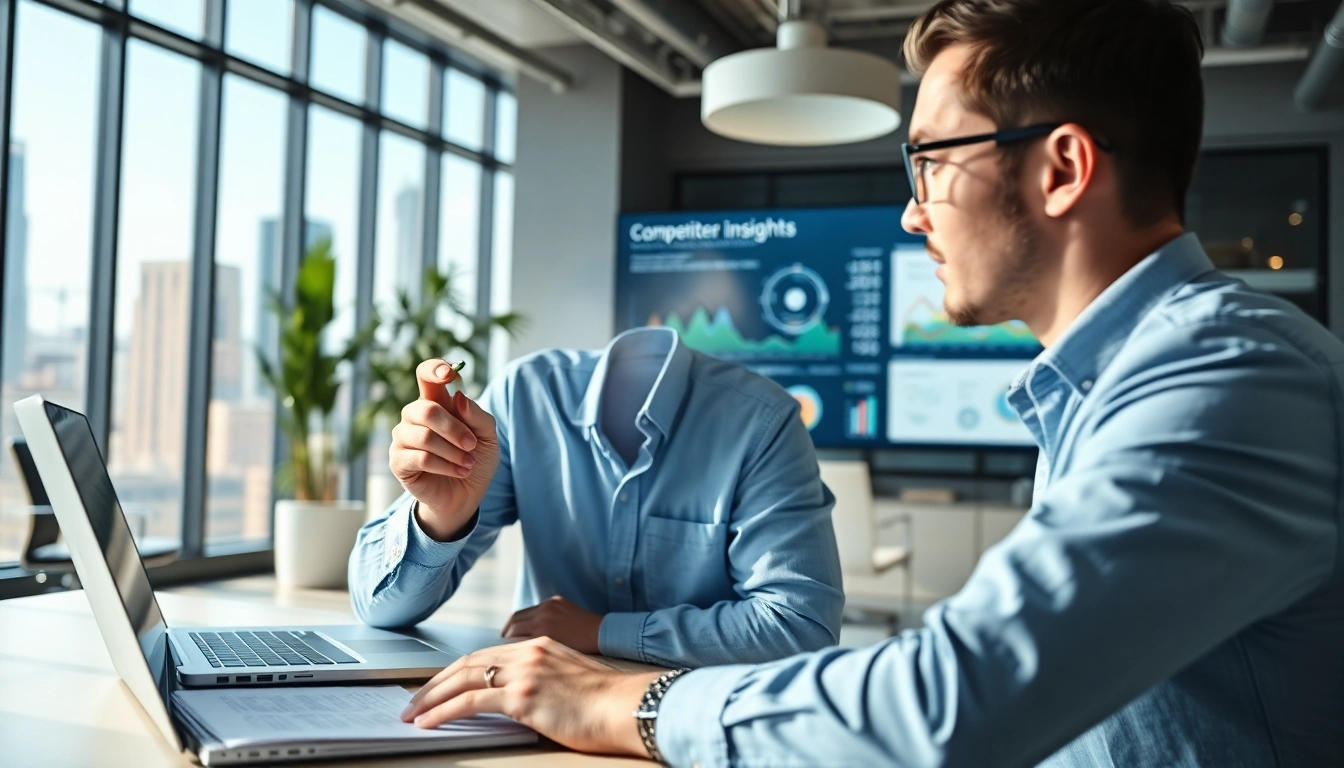 Analyze competitor customers through data insights in a professional office setting.