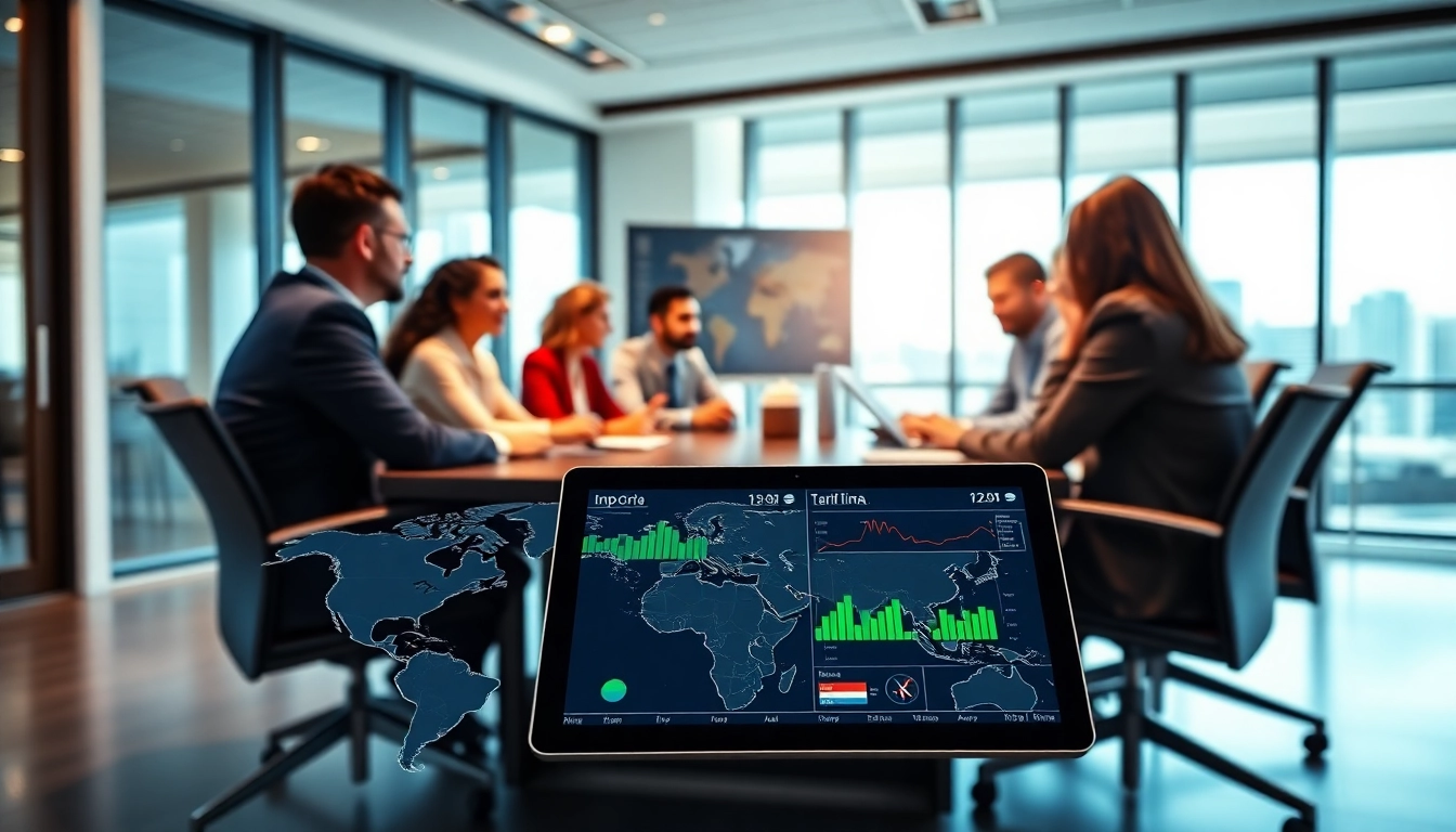 Analyze import tariffs in China during a dynamic trade meeting with diverse business professionals.