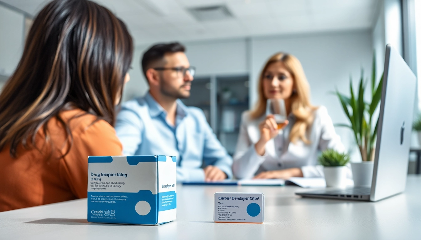 Conducting employee drug impairment testing in a professional office environment.