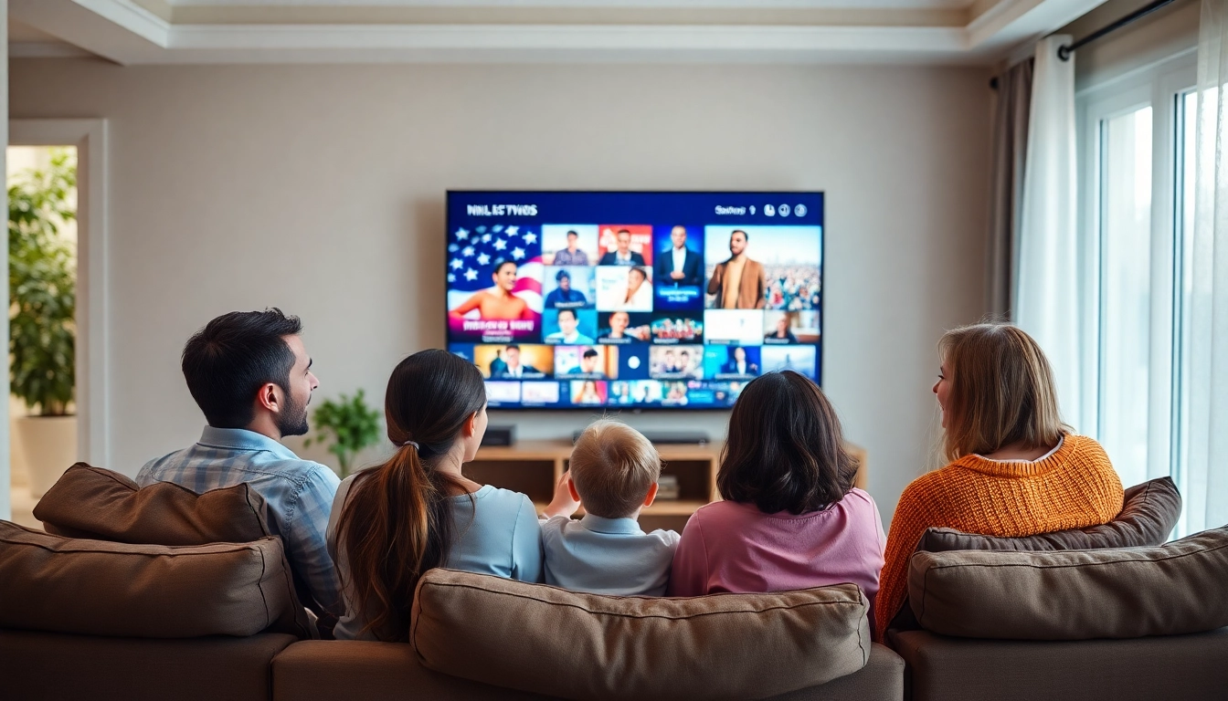 Enjoying IPTV Subscription USA in a cozy family living room, sharing entertainment and connection.