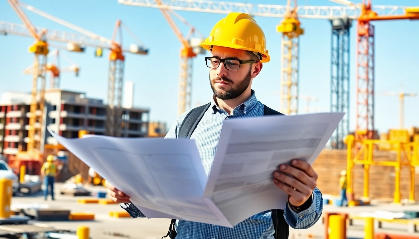 Analyzing nvq level 6 construction site management answers at a busy construction site.