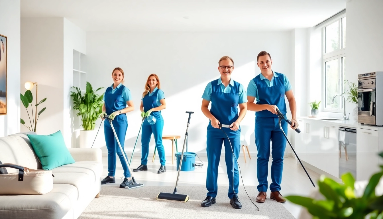 Bond cleaning Logan team professionally cleaning an apartment with a bright atmosphere.