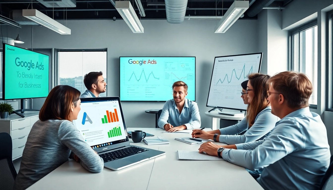 Enhance your google ads Edmonton strategy with a professional digital marketing team collaborating.