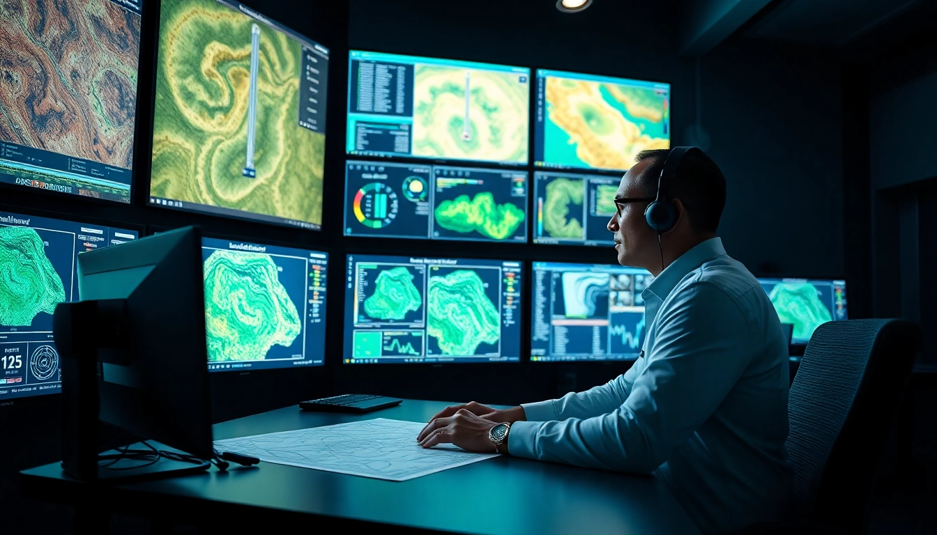 Analyze geophysical data at www.geosteeringvision.com for enhanced drilling solutions in a modern control room.