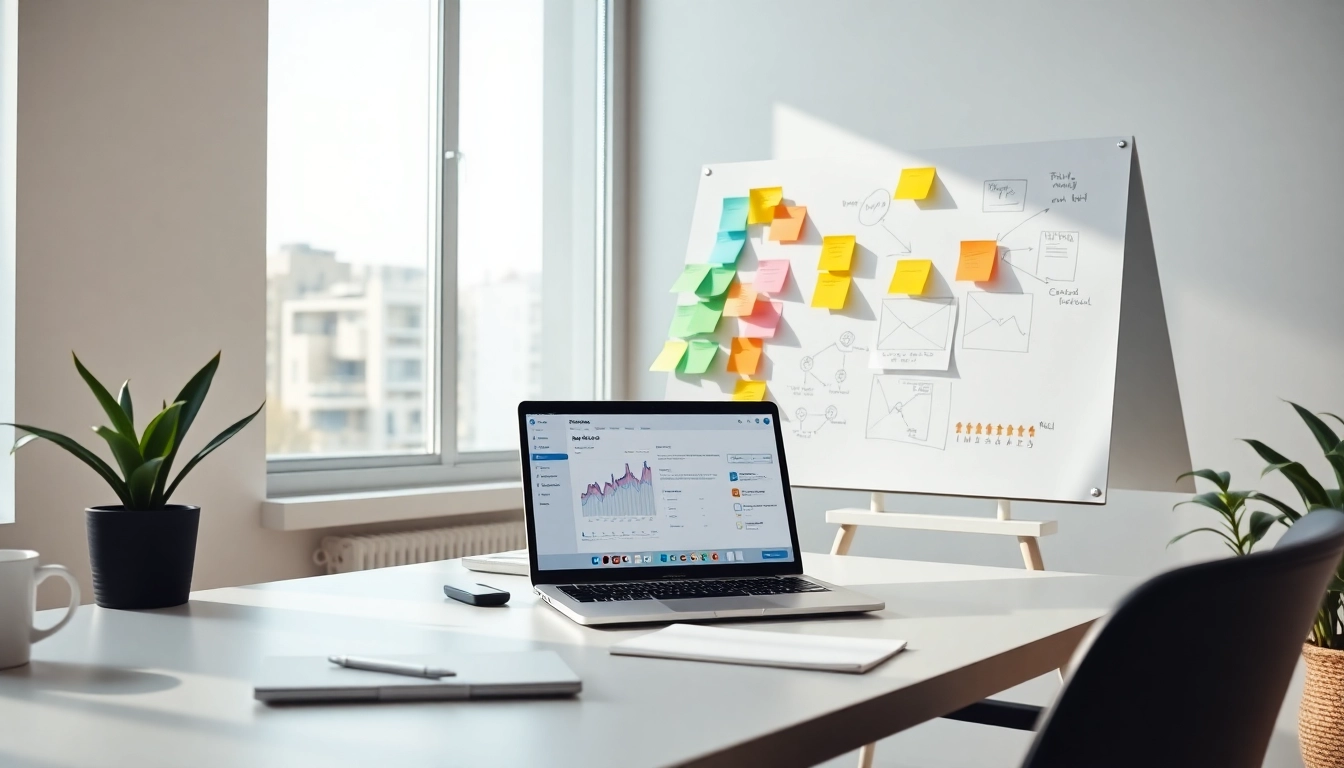 Enhance your strategy with Social media and blog automation tools in a digital workspace.