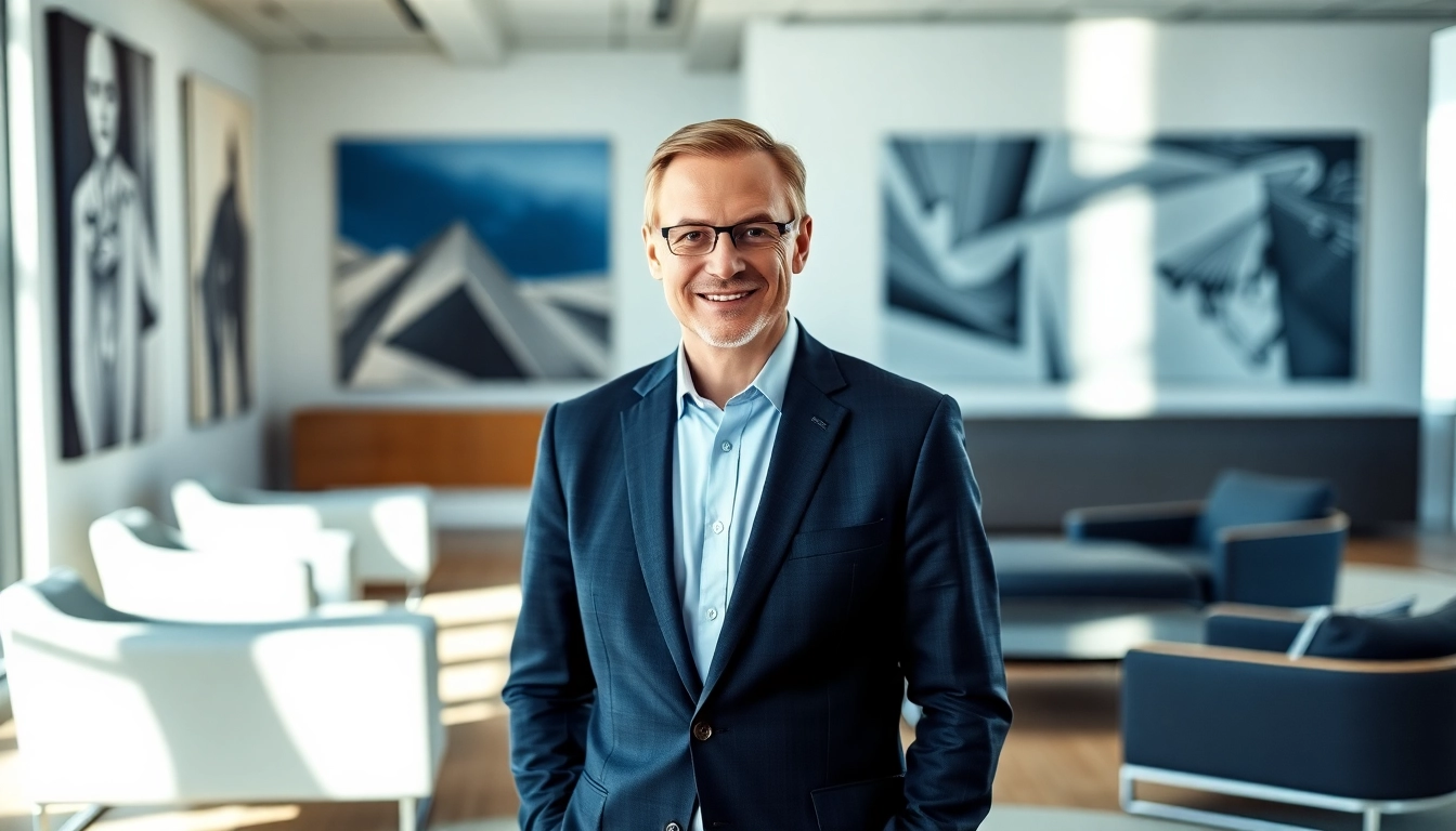 Thomas Schinecker presenting in a corporate setting, showcasing leadership and professionalism.