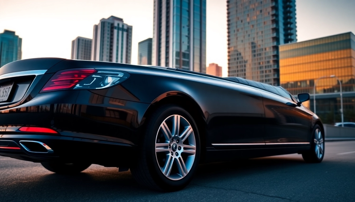 Experience premium car service Vancouver BC with a sleek black sedan against the city's skyline.