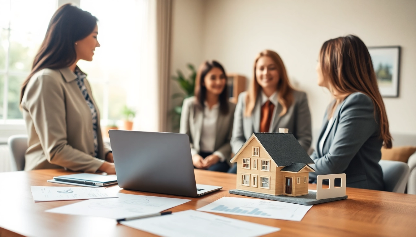 Direct home buyers consultation with a professional real estate agent in a welcoming office setting.