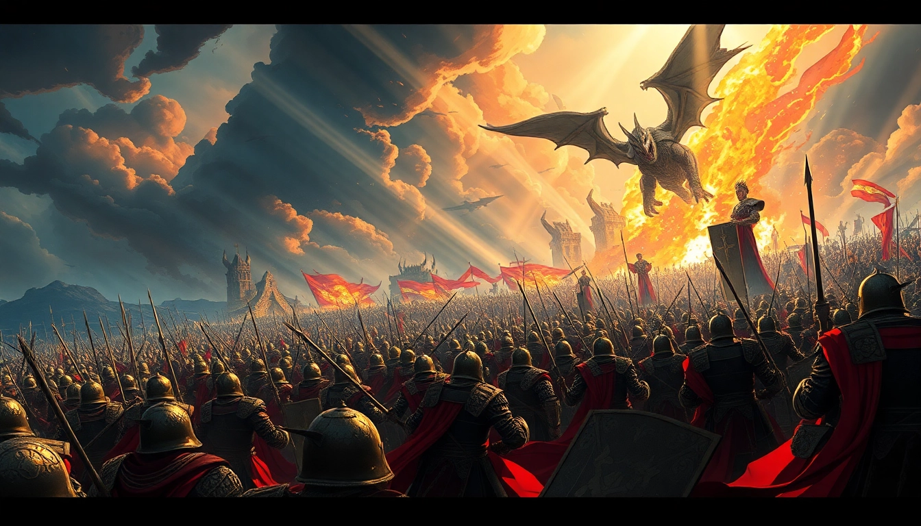 Warlords 2 download featuring a vibrant battlefield scene from the game with warriors and magic.