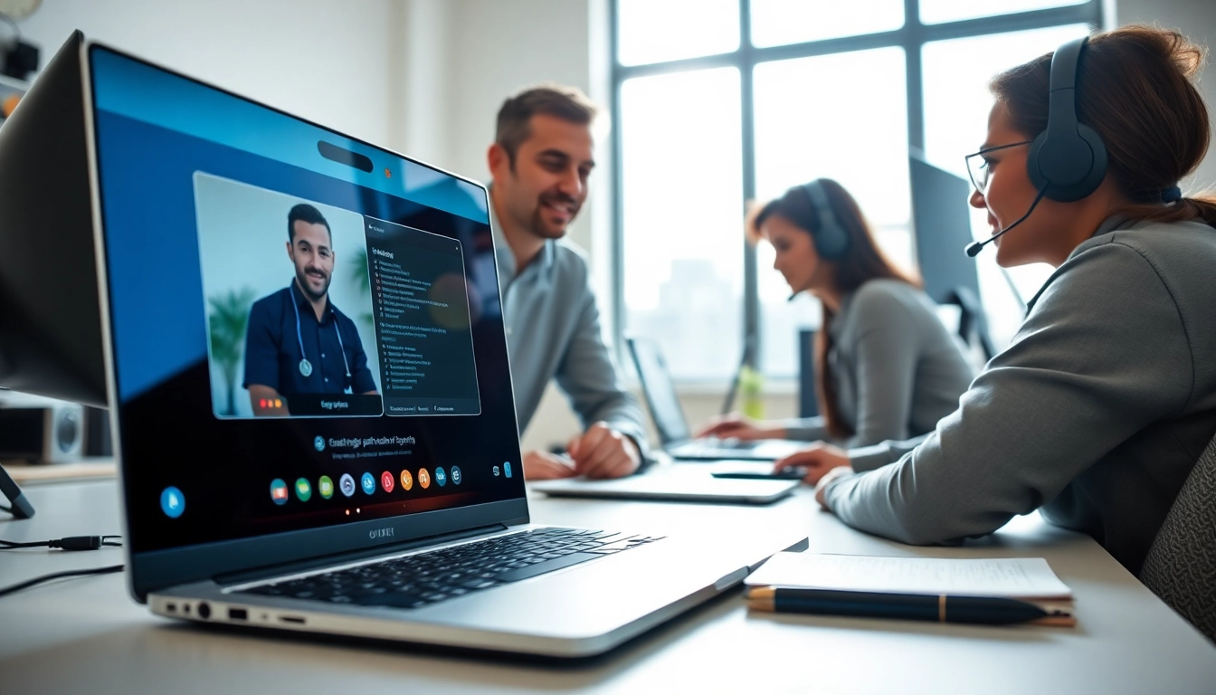 Engaging Remote IT Support Services Markham team assisting clients professionally through video call.
