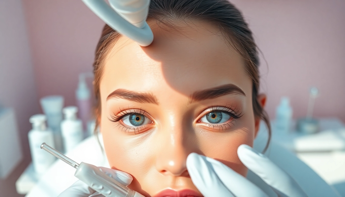 Enhance your look with fox eye threads at a tranquil aesthetic clinic, featuring beauty products.