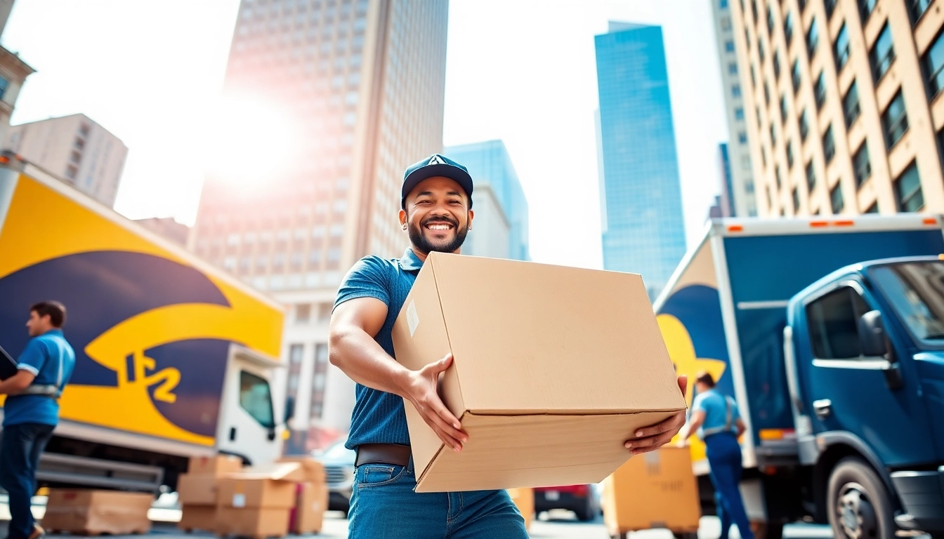 Movers nyc efficiently handling a relocation in a busy New York City environment.