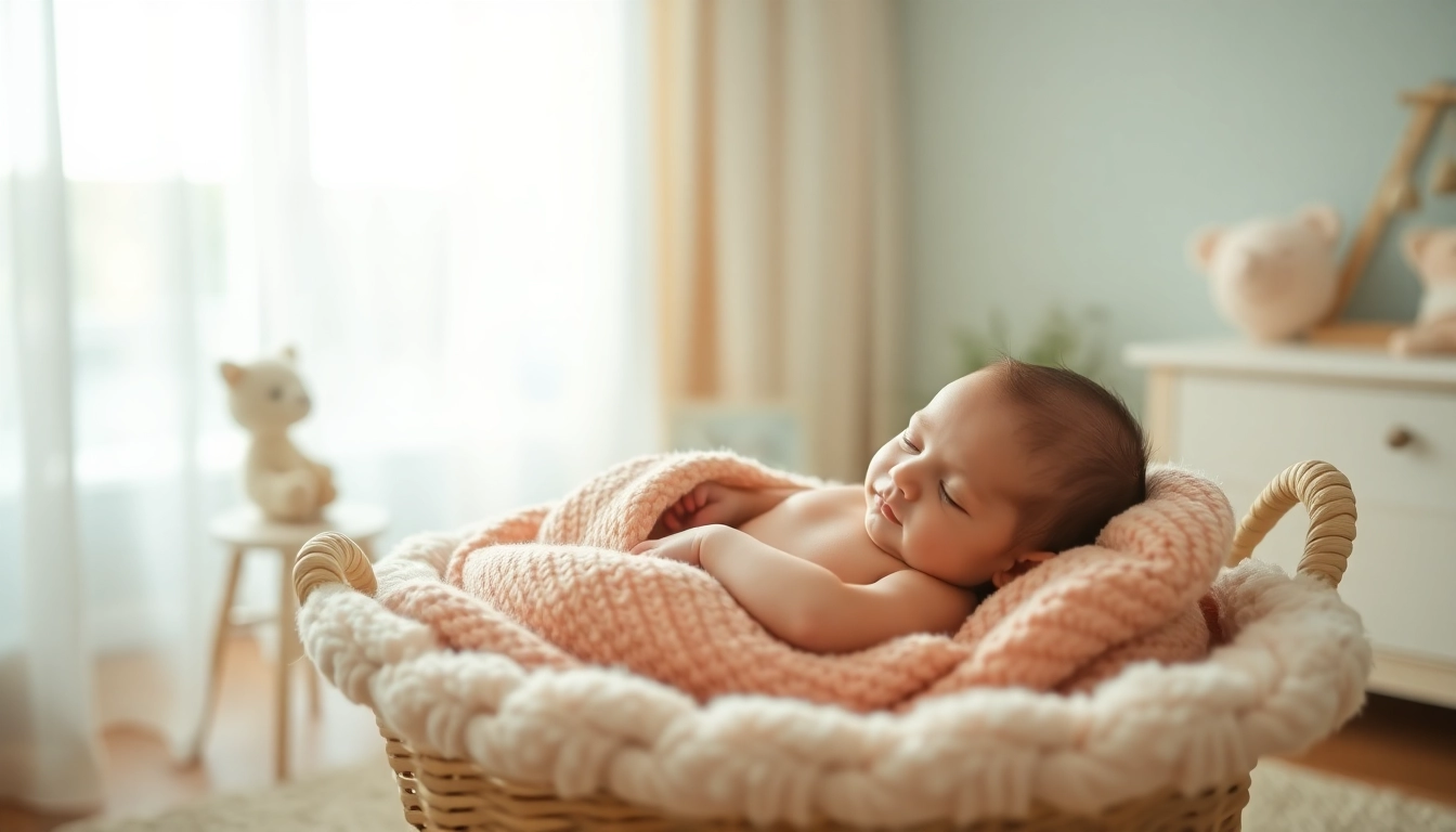 Enhance newborn photo editing services with professional retouching showcasing a serene nursery setting.