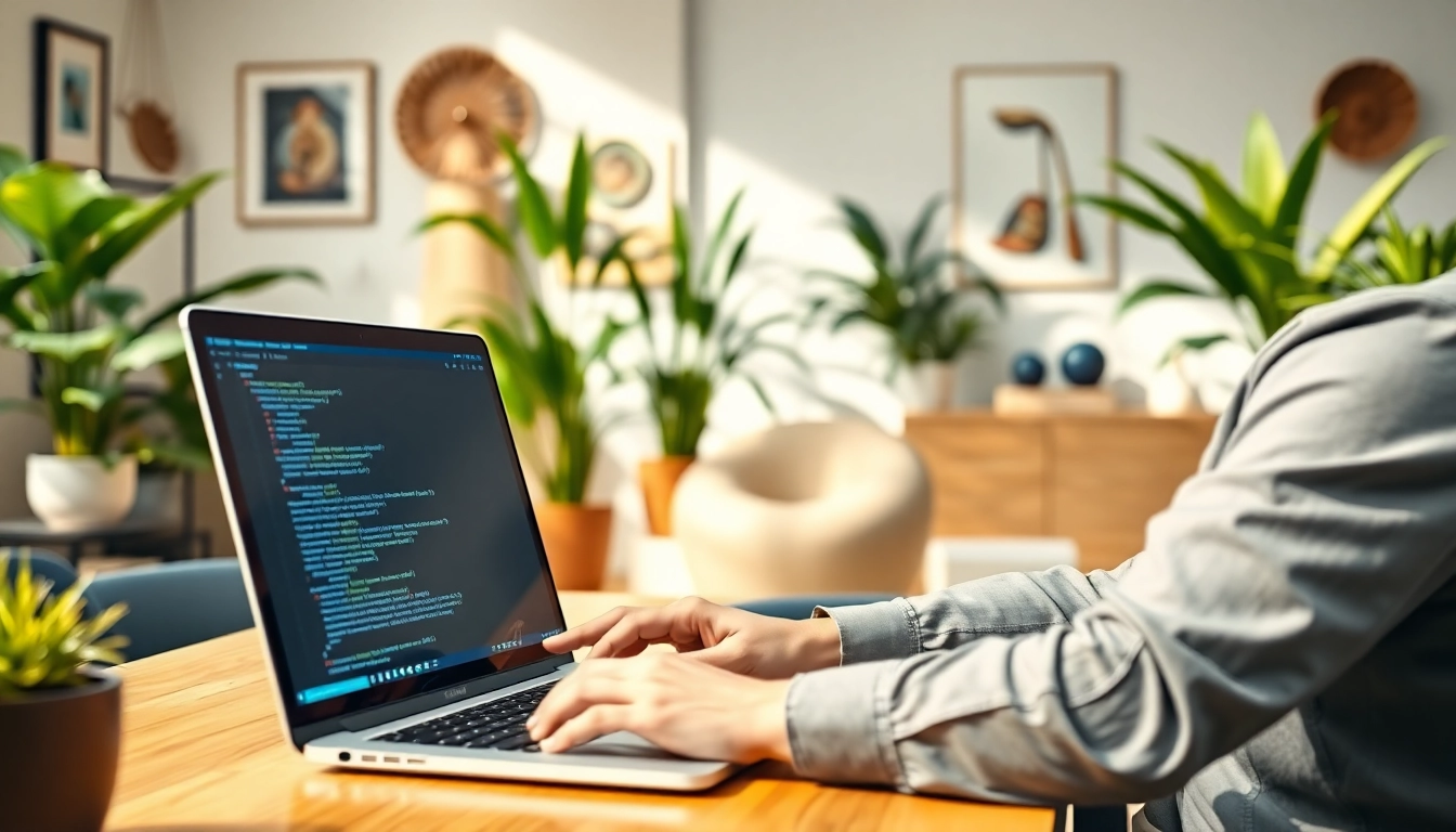 Find a skilled wordpress developer near me working in a vibrant office
