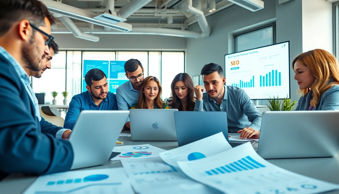 Engaging collaboration showcasing seo companies kansas city teamwork in a modern office