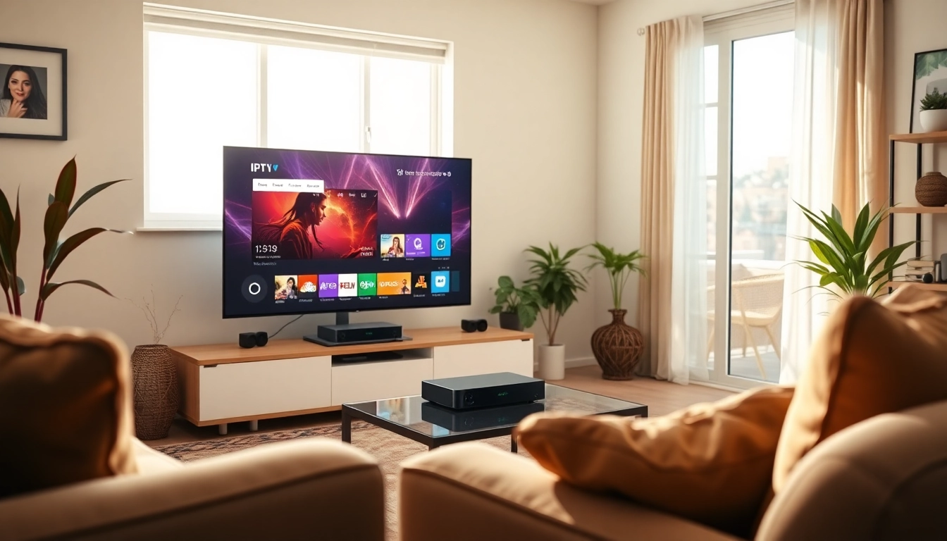 Comprar IPTV desde un moderno dispositivo de streaming en un acogedor ambiente hogareño.